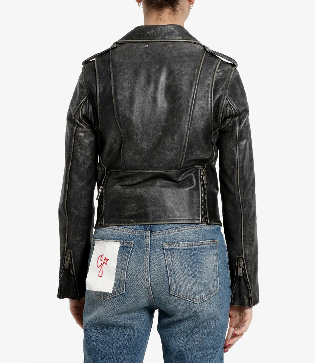 Distressed Biker Jacket