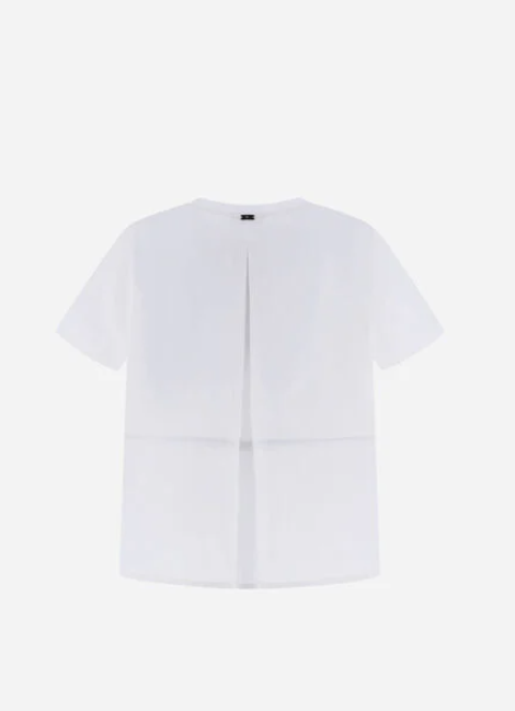 T-shirt con dettaglio in nylon
