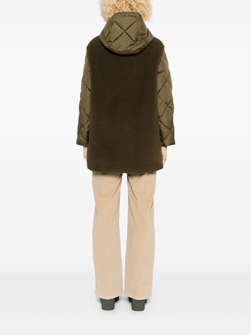 Parka piumino mix tessuti