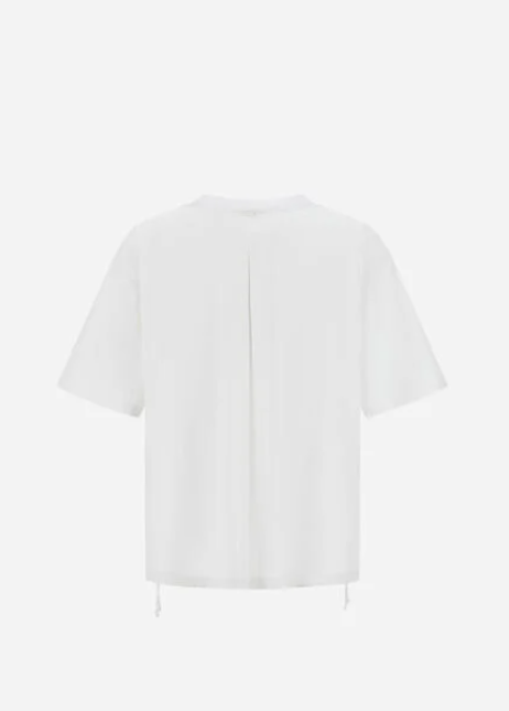 T-shirt con contrasto nylon