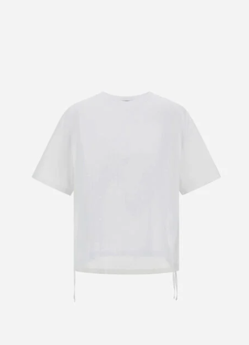 T-shirt con contrasto nylon