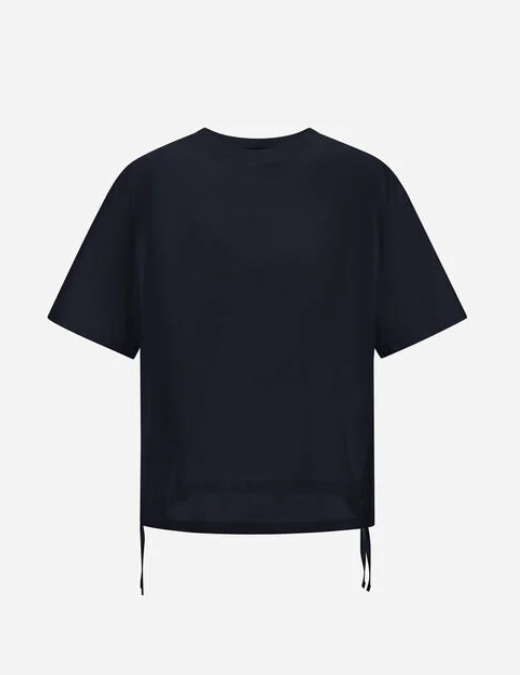 T-shirt con contrasto nylon