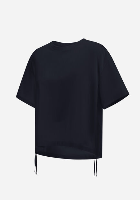 T-shirt con contrasto nylon