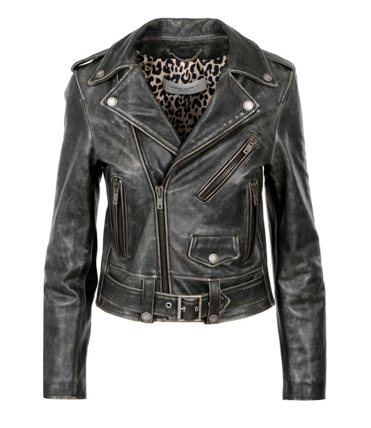 Distressed Biker Jacket