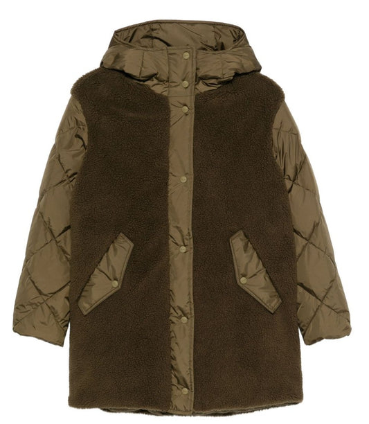 Parka piumino mix tessuti