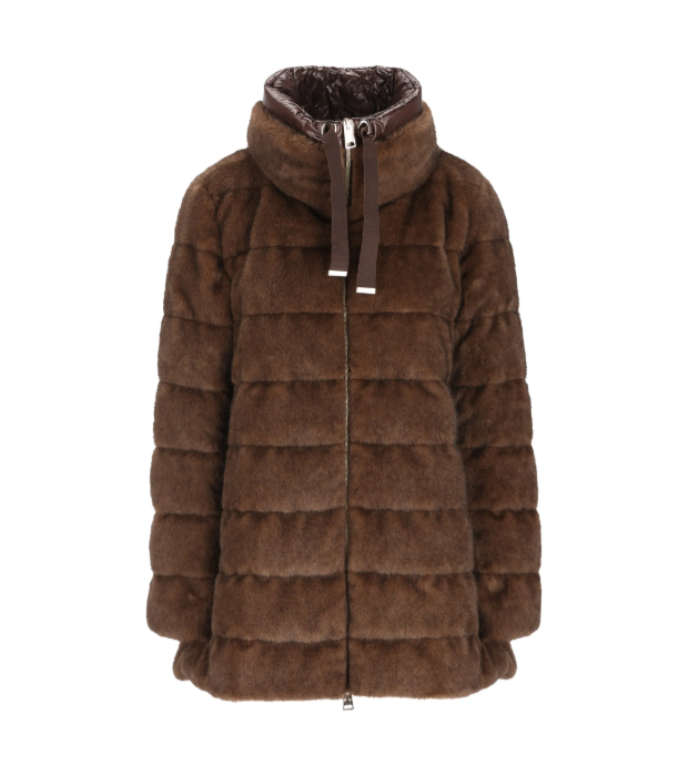 Piumino a-shape faux fur hd