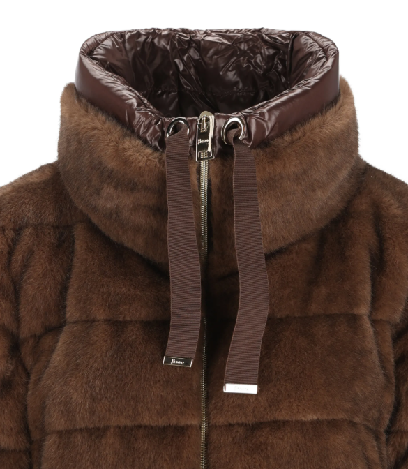 Piumino a-shape faux fur hd