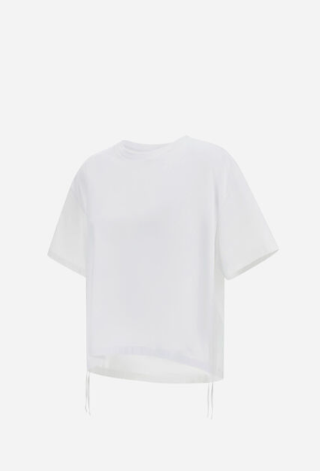 T-shirt con contrasto nylon